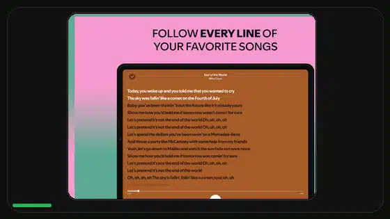 Spotify Lyrics Sync Troubleshooting - Spotify app screenshot 1