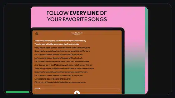 Spotify Premium APK Lyrics Not Showing Fix - Spotify app screenshot 1