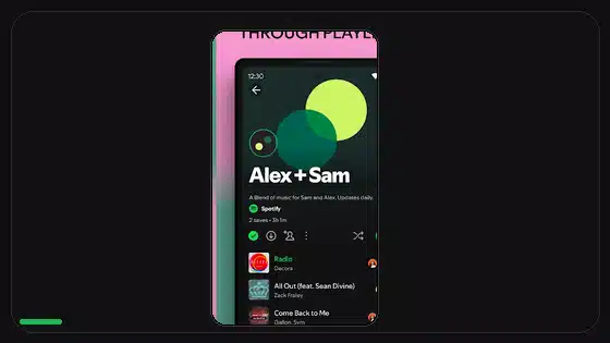 Función Automix de Spotify Premium APK explicada - Spotify app screenshot 5