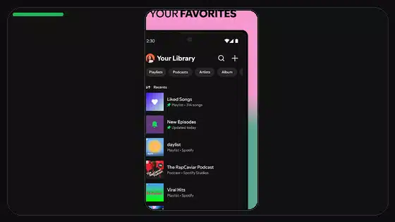 Instalación limpia vs actualización de Spotify Premium APK - Spotify app screenshot 7