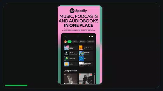Lista de privacidad de datos para Spotify Premium APK featured Spotify screenshot