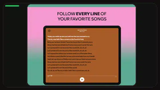 Lista de comprobación inicial para Spotify Premium APK featured Spotify screenshot