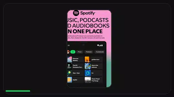 Guía de instalación de Spotify Premium APK para Android 7 y versiones posteriores featured Spotify screenshot