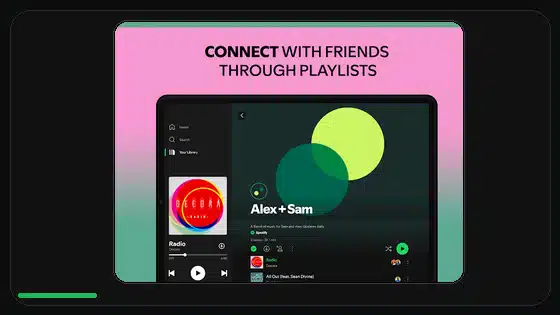 Instalación de Spotify Premium APK en tablets Android - Spotify app screenshot 2