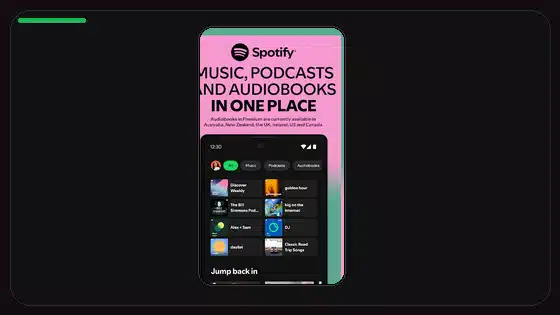 Instalación de Spotify Premium APK en Google Pixel featured Spotify screenshot
