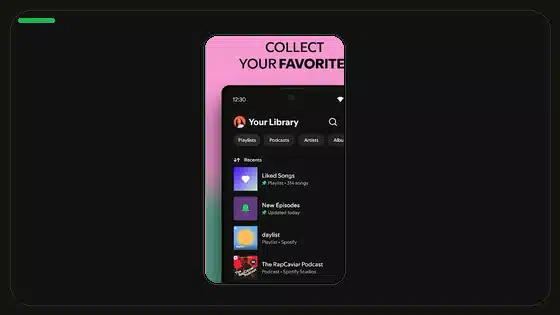 Instalación de Spotify Premium APK en Google Pixel - Spotify app screenshot 7