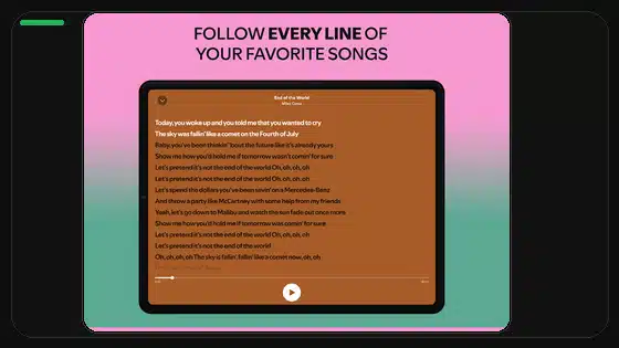 Spotify Premium APK en Android 14 featured Spotify screenshot