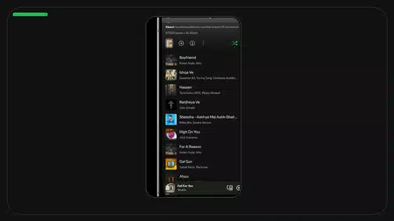 Controles de aleatorio y repetición en Spotify Premium APK - Spotify app screenshot 8