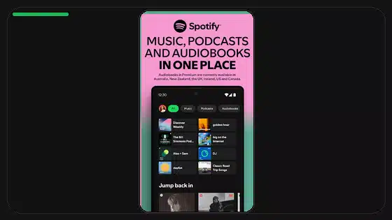Spotify Premium APK vs Tidal featured Spotify screenshot