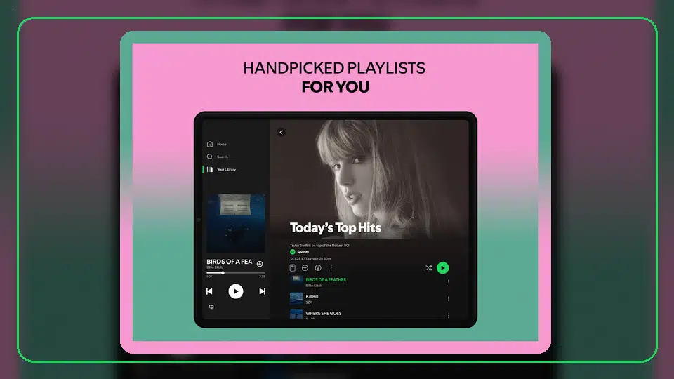 Spotify Premium APK on Android 7 featured Spotify visual