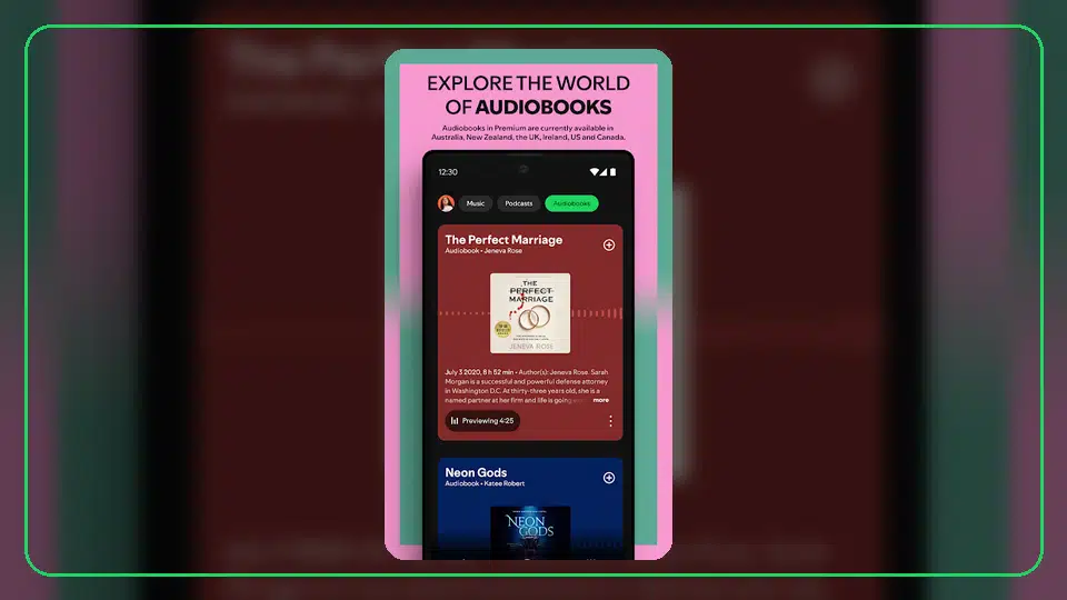 Consejos de calidad de audio Bluetooth en Spotify - Spotify app screenshot 2