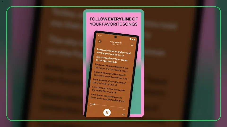 Guía de la función de letras en Spotify Premium APK - Spotify app screenshot 10