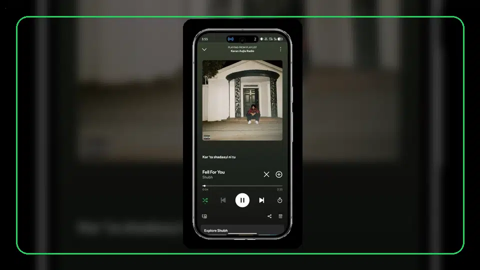 Controles de aleatorio y repetición en Spotify Premium APK - Spotify app screenshot 2