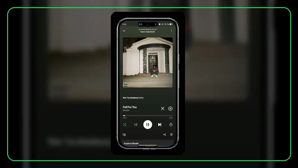Controles de aleatorio y repetición en Spotify Premium APK - Spotify app screenshot 6