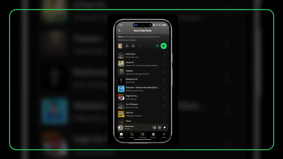 Controles de aleatorio y repetición en Spotify Premium APK - Spotify app screenshot 9